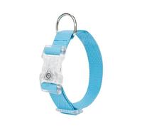 LedDog - Collar reflectante con algodón puro ajustable y elástico, adecuado para accesorios para perros pequeños, medianos y grandes (azul, 36-50 cm)