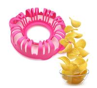 Leddy Living Cocinar patatas en el microondas, recipiente para cocinar las fichas sin aceite, saludable y fácil luz sin grasa, apto también para frutas y verduras (fucsia)