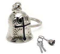 Leddy Living Guardian Bell - Llavero con campanilla para moto, amuleto de la suerte, tradición de motorista contra Evil Spirits, llavero incluido