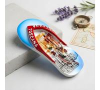 Leddy Living Imán Toscana tipo chanclas de 9 cm Souvenir magnético Made in Italy para frigorífico y superficies metálicas con monumentos icónicos