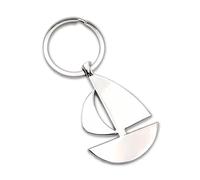 Leddy Living Llavero barco de vela cromado elegante de 8,5 cm accesorio náutico para amantes del mar diseño marino idea regalo para navegantes marineros apasionados de la navegación estilo marinero