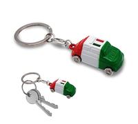Leddy Living Llavero de bolsillo 500 3D con anillo porta llaves bandera nacional italiana Italia de metal, accesorio para hombre y mujer, idea regalo, Tricolor., Talla única