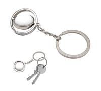 Leddy Living Llavero de bolsillo con bola de golf giratorio, accesorio deportivo con anillo porta llaves, idea de regalo original para hombre y mujer, perfecto para coche, moto y mochila, accesorio