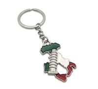 Leddy Living Llavero Italia Pisa 10 cm metal | Bota esmaltada tricolor, torre en relieve, diseño elegante, robusto e ideal como recuerdo o regalo