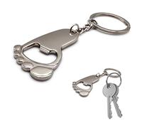 Leddy Living Llavero pie cromado 12 cm - Diseño original y compacto para accesorios coche y casa - Idea regalo unisex elegante y práctico de acero resistente