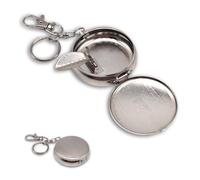 Leddy Living Mini cenicero portátil de bolsillo, de metal, antiolor, cerrado, para uso interior o exterior para viajes, camping, playa, pesca, humo, colillas