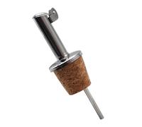 Leddy Living Tapón dosificador de aceite de acero inoxidable con tapón de corcho y cierre automático inclinando la botella, vertedor elegante para cocina profesional o uso diario