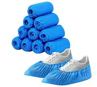 Ledeak 100 Piezas Cubrezapatos Desechables, Antideslizante Cubiertas de Plástico Cubre Pies Desechable Transpirables, Overshoes Desechables Impermeables para Calzado de Interior Exterior