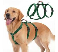 Ledeak Arnes Perro Grande Mediano, Arnes Perro Antitirones Transpirable con Mango de Control, Chaleco Ajustable y Antiescape para Adiestramiento y Paseos, Dog Harness (Verde Oscuro, XL)
