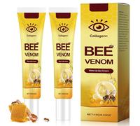Ledeak Crema Contorno de Ojos con Veneno de Abeja, Colágeno Anti-Edad Crema Antiarrugas de Veneno de Abeja, Reduce Ojeras, Hidratante Reafirmante Bee Venom Eye Cream para Todo Tipo de Piel