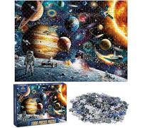 Ledeak Puzzle de 1000 Piezas para Adultos, Puzzle Personalizado con Foto, Puzzle 1000 Piezas Adultos, Rompecabezas Adultos Puzzle, Juego Familiar de Puzzle de Escritorio (Viajero Espacial)