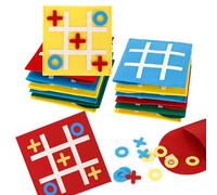 Ledebouk Tic TAC Toe Bolt, 12 Materiales de Fieltro Juego de Tic TAC Toe, Juegos para Niños para Educación y Crecimiento de la Memoria, Juegos Familiares clásicos para Padres e Hijos en Interiores