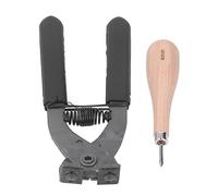 LEDER LEISE ZANGE HOCHWERTIGE KALZINIERTE 4MM 2 ZÄHNE MIT Rautenahle LEDER STICH MEIßEL Leder Lochstanze