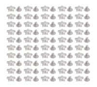 Leder Nieten Schrauben Set 50 Stück Zinklegierung Sterne Nieten 10mm PH Schrauben 4.5mm für Lederarbeiten Gürtel Taschen Schuhe (Plata)