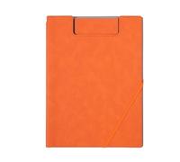 Lederdokumente Carpeta multifuncional A4 for conferencias, papelería empresarial, carpetas de archivos contratos cuero, documentos viaje(Orange)