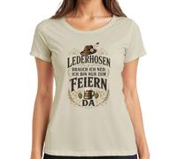 Lederhosen brauch ich ned ich Bin nur zum Damen T-Shirt, naturaleza, M