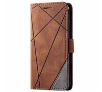 Lederhülle für iPhone 16 Pro Hülle Leder Handyhülle Flip Case PU Tasche Wallet Schutzhülle Bookstyle Ständer Kartensätze Magnetisch Handytasche für iPhone 16 Pro Handy Hülle braun