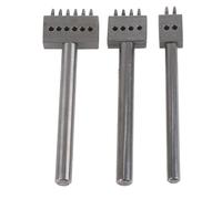 LEDERLOCHZANGE Set FÜR GÜRTEL STANZEN ZUM PERFEKTEN AUFKLAPPEN VON LEDER - 3ER-SET - 4 M, 5 mm, 6 mm - STAHL Christmas Gifts (espaciado 5 mm (2+4+6))