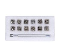 Lederstempel Set DIY Prägestempel Hochwertige Metall Stempel Kit Mit 12 Mustern Für Lederarbeiten Jacken Taschen Gürtel Accessoires Christmas Gifts (sello de doce constelaciones)