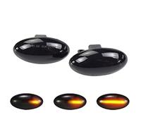 LEDFEWAG 2 piezas LED Luces Intermitentes Dinamicos Laterales Ahumados Coche Compatible Para Peugeot 307 206 407 107 607 1007 Compatible para Citroen C1 C2 C3 C5 C6