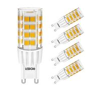 LEDGLE 6W G9 Bombillas LED, Equivalente a Halógeno de 60W, 51 LEDs, 380lm Blanco Cálido 3000K, Sin Parpadeo, No Regulable, Ángulo de Luz de 360°, Pack de 5 Unidades