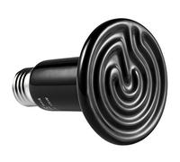 LEDGLE Bombilla de Calor Bombilla Ceramica Reptiles con Emisor de Calor Compacto Bombilla de Lámpara con Bombilla de Plástico E27, Negro (100W)
