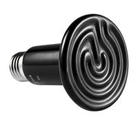 LEDGLE Bombilla de Calor Infrarroja de Cerámica con Emisor de Calor Compacto Bombilla de Lámpara con Bombilla de Plástico E27, Negro (50W)