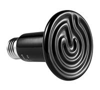 LEDGLE Bombilla de Calor Infrarroja de Cerámica con Emisor de Calor Compacto Bombilla de Lámpara con Bombilla de Plástico E27, Negro (150W)