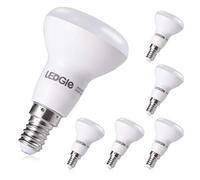 LEDGLE Bombillas LED E14, 6W Equivalente a Halógeno de 50W, Blanco Cálido 3000K, No Regulable, Ángulo de Luz de 120°, Pack de 6 Unidades