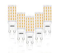 LEDGLE Bombillas LED G9 6W, 60W Bombilla Halógena Equivalente, Blanco Cálido 2800k, 420LM, 54x SMD 2835, No Flicker, Pack de 5