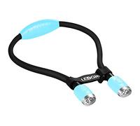 LEDGLE Flexible Llevó Luz del Libro de La Abrazo Lámpara de Lectura de Luz de La Linterna Cuello Lectura, USB Luz Recargable LED, 4 LED Bombillas 3 Brillo Ajustable 6500K-7000k
