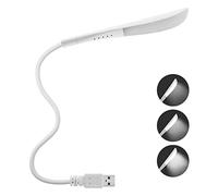 LEDGLE Lampara USB LED Portatil, Luz USB PC 3 Brillos Ajustables, Luz LED USB Flexible Interruptor Sensible al Tacto, Luz Lectura Lámpara de Noche para Ordenador, Teclado, Dormitorio, Oficina, Estudio