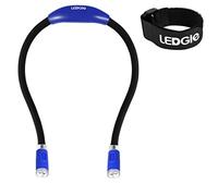 LEDGLE Neck Book Light Lámpara de Lectura LED Recargable, Manos Libres, 4 bombillas LED, 4 Brillo Ajustable, Cable USB Incluido para Leer en la Cama o Leer en el Coche