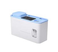 LEDGOO - Esterilizador de cepillos de dientes (desinfección UV, soporte para cepillos de dientes LED, montaje en pared, aplastador automático de pasta de dientes para el baño en casa), color azul