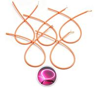 LEDGUHON 5 diodos de filamento LED suave de 3 V CC de 213 mm, filamento de bombilla Edison de silicona flexible en espiral, terminales del mismo extremo para el día de San Valentín, fiesta de boda y
