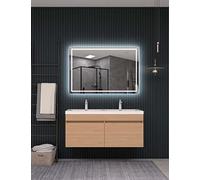 Ledimex - Espejo de baño Led Cuadrado - de Medida 80 x 80 cm - Iluminado por LED con IRC >80 - Sensor antivaho - Sensor on/Off - Luz Fria - Modelo Holanda
