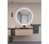 Ledimex - Espejo de baño Led Redondo - de Ø100 cm de diámetro - Retroiluminado por LED con IRC >80 - Sensor antivaho - Sensor on/Off - Modelo Lisboa