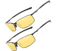 LEDING&BEST Gafas de Sol Hombre Mujer Polarizadas UV400 Ligero Metálica