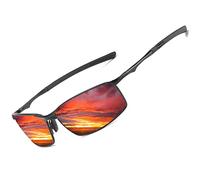 LEDING&BEST Gafas de Sol para Hombre y Mujer Polarizadas Lentes con Super Ligero Marco de Metal 100% Protección UV/Adecuadas para Conducir Viajar Uso Diario Cat 3 CE