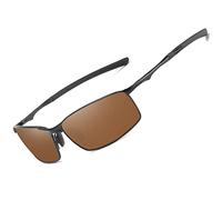 LEDING&BEST Gafas de Sol para Hombre y Mujer Polarizadas Lentes con Super Ligero Marco de Metal 100% Protección UV/Adecuadas para Conducir Viajar Uso Diario Cat 3 CE