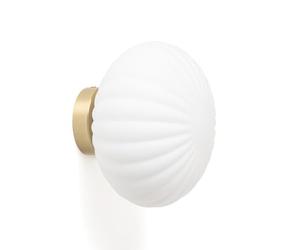 LEDKIA Aplique de Pared Cristal y Metal Celina Blanco | Diseño Único y Elegante | Compatible con Bombilla LED G9 | Uso en Salones; Dormitorios y Oficinas | Dimensiones: 230x230 mm