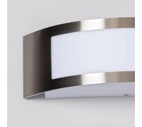 Ledkia Aplique de Pared Exterior de Acero Inoxidable Girig Plateado