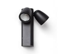 LEDKIA Aplique de Pared Exterior LED 12W Aluminio Abel Dos Focos Negro