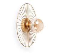 LEDKIA Aplique de Pared Metal y Cristal Dharma Dorado | CasquilloG9
