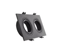 LEDKIA Aro Downlight Cuadrado Basculante para dos Bombillas LED GU10 / GU5.