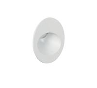 LEDKIA Baliza Exterior LED 3W Empotrable Pared Circular Aluminio Blanco Con