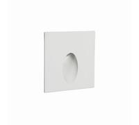 LEDKIA Baliza Exterior LED 3W Empotrable Pared Cuadrado Aluminio Blanco Ell