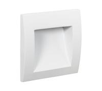 LEDKIA Baliza Exterior LED 4W Empotrable Pared Cuadrado Aluminio Blanco Lei