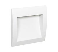 LEDKIA Baliza Exterior LED 4W Empotrable Pared Cuadrado Aluminio Blanco Nat