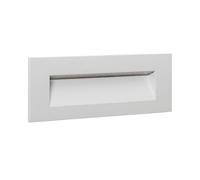 Ledkia Baliza Exterior LED 6W Empotrable Pared Rectangular Blanco Groult 2700K Blanco Cálido